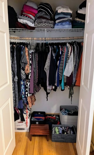 Nicely organized closet